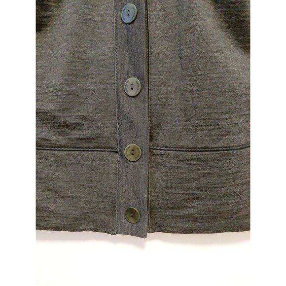 Icebreaker Women’s Cardigan Button Front Pockets Gray Small - Picture 4 of 6